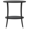vidaXL Outdoor-Lehnst&uuml;hle 2 Stk. mit Tisch Schwarz Poly-Rattan