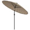 vidaXL Sonnenschirm mit Aluminium-Mast 270 cm Taupe