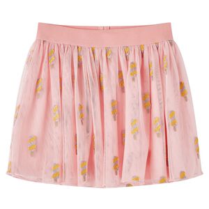 vidaXL Kinderrock mit T&uuml;ll Hellrosa 104