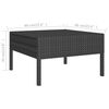 vidaXL 9-tlg. Garten-Lounge-Set mit Auflagen Poly Rattan Schwarz
