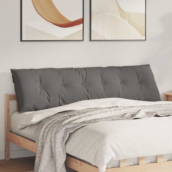 vidaXL R&uuml;ckenkissen Hellgrau 180 x 50 cm Cordstoff