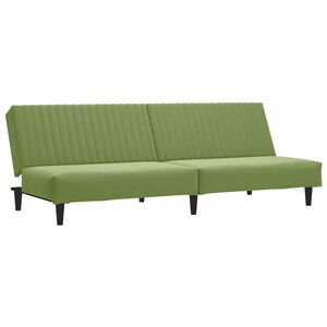 vidaXL Schlafsofa 2-Sitzer Hellgr&uuml;n Samt