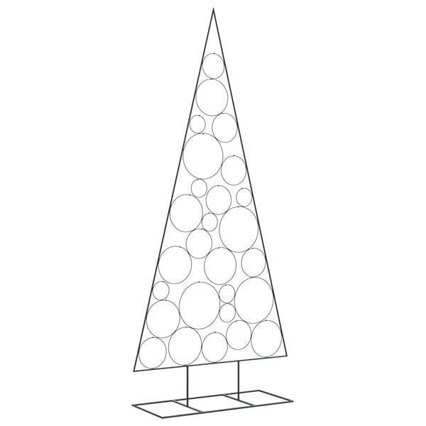 vidaXL Metall-Weihnachtsbaum zum Dekorieren Schwarz 210 cm