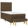 vidaXL Boxspringbett mit Matratze Dunkelbraun 80x200 cm Stoff