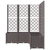 vidaXL Pflanzk&uuml;bel mit Rankgitter Braun 120x120x136 cm PP