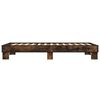 vidaXL Bettgestell R&auml;uchereiche 90x200 cm Holzwerkstoff und Metall