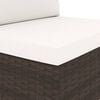 vidaXL Modulares 2-Sitzer-Sofa Poly Rattan Braun