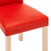 vidaXL Esszimmerst&uuml;hle 6 Stk. Rot Kunstleder