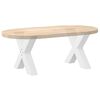vidaXL Couchtischbeine X-Form 2 Stk. Wei&szlig; 60x(42-43) cm Stahl