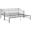 vidaXL Ausziehsofa Bettgestell Schwarz Metall 90x200 cm