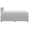 vidaXL Boxspringbett mit Matratze Hellgrau 120x190 cm Samt