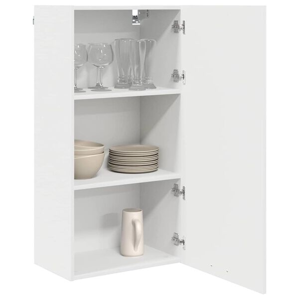 vidaXL H&auml;ngeschrank mit Speicher Wei&szlig; 50 x 31 x 100 cm Holzwerkstoff