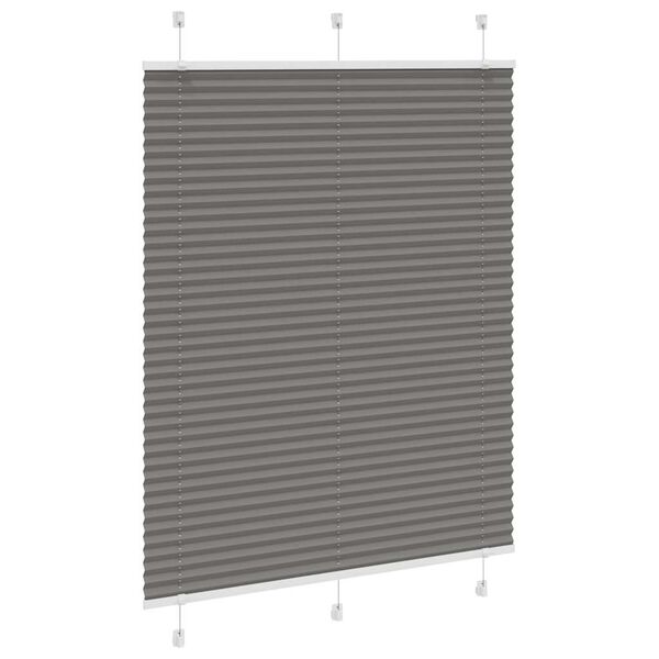 vidaXL Plissee Anthrazit 110x150 cm Stoffbreite 109,4 cm Polyester