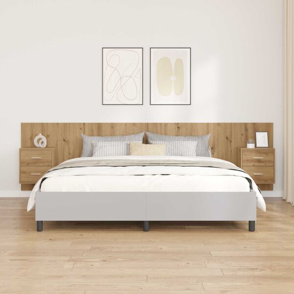 vidaXL Kopfteil mit Schrank 3 pcs Artisan-Eiche Holzwerkstoff