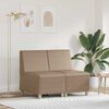 vidaXL Modulares Armfreies Sofa 2 pcs Cappuccino 55 x 74 x 82 cm