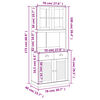 vidaXL Highboard VIGO 78x40x175 cm Massivholz Kiefer