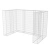 vidaXL Gabionen-M&uuml;lltonnenverkleidung f&uuml;r 2 Tonnen Stahl 180x100x120cm