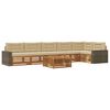 vidaXL Outdoor-Sofagarnitur 7 pcs Natur und Beige 79 x 79 x 37 cm