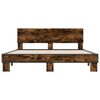 vidaXL Bettgestell R&auml;uchereiche 160x200 cm Holzwerkstoff und Metall