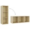 vidaXL 5-tlg. TV-Schrank-Set Sonoma-Eiche Holzwerkstoff