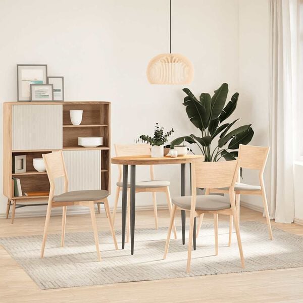 vidaXL Tischplatte 80x40x4 cm Massivholz Eiche Oval