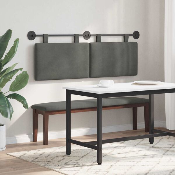 vidaXL H&auml;ngevorderseite Uni Dunkelgrau 150 x 55 x 5 cm Cordstoff