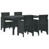 vidaXL Garten Essgruppe 5 stk. Anthrazit Polt Rattan