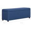 vidaXL Bank mit Staufach 116 cm Blau Polyester