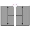 vidaXL Faltbare Duschkabine 2 Paneele ESG 120x140 cm Schwarz