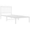 vidaXL Bettgestell mit Kopfteil Metall Wei&szlig; 80x200 cm