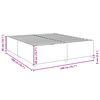 vidaXL Bettgestell ohne Matratze Creme 200x200 cm Stoff