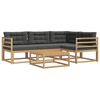 vidaXL Outdoor-Sofagarnitur 5 stk. Wei&szlig; und Anthrazit Polyester