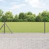 vidaXL Zaun mit Pfosten Grau 0,4 x 25 m Stahl und PVC