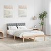 vidaXL Bettgestell Braun und hellgrau 120 x 190 cm Massivholz Kiefer