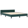 vidaXL Boxspringbett mit Kopfteil Dunkelgr&uuml;n 140 x 200 cm Samt