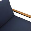 vidaXL Bank mit Kissen Grau und Marineblau 115 x 65 x 72 cm Rattan