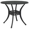 vidaXL Garten Essgruppe 7 pcs Schwarz Aluminium