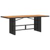 vidaXL Gartentisch mit Akazienholz-Platte 190x80x74 cm Poly Rattan