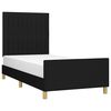 vidaXL Bettgestell ohne Matratze Schwarz 90x190 cm Stoff