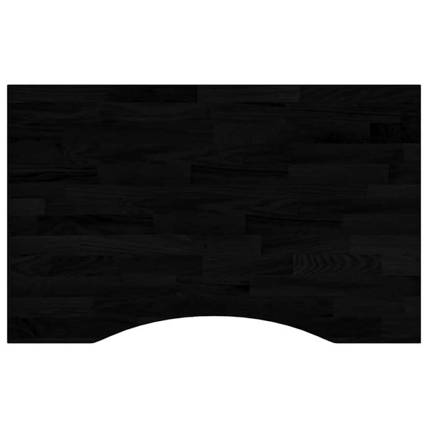 vidaXL Schreibtischplatte Dunkelbraun 80x60x2,5 cm Massivholz Eiche