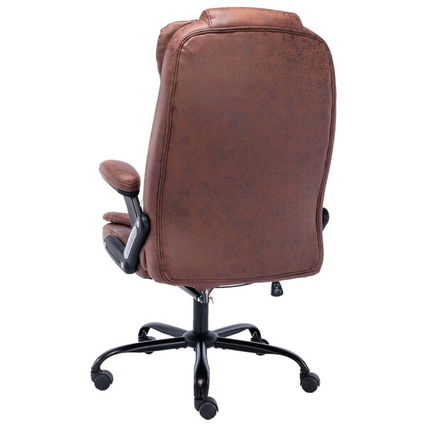 vidaXL B&uuml;rostuhl Hellbraun Wildleder-Optik