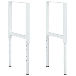 vidaXL Werkbankgestell Verstellbar 2 Stk. Metall 55x(69-95,5) cm Grau