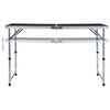 vidaXL Campingtisch Klappbar Grau Aluminium 120x60 cm