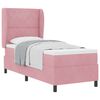 vidaXL Boxspringbett mit Matratze mit Kopfteil Rosa 200 x 80 cm Samt