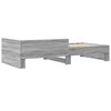 vidaXL Bettgestell Grau Sonoma 100x200 cm Holzwerkstoff