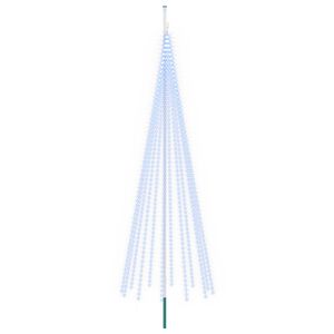 vidaXL Weihnachtsbaum-Lichterkette mit Erdspie&szlig; und Fahnenmast 500 cm