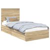 vidaXL Aufbewahrungsbett Sonoma-Eiche 75 x 190 cm Holzwerkstoff