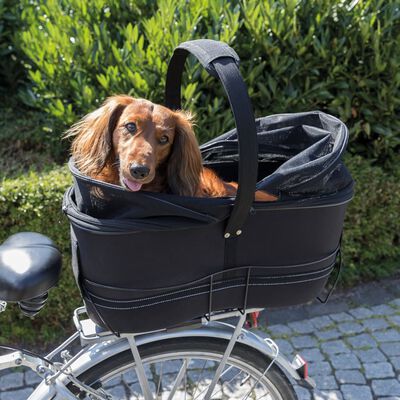 TRIXIE Fahrradkorb für Haustiere Hinten 29×49×60 cm Schwarz