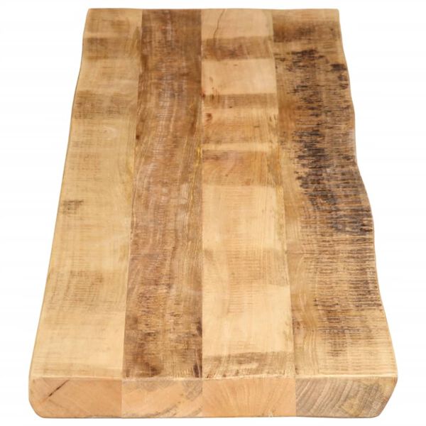 vidaXL Tischplatte mit Baumkante 180x40x3,8 cm Raues Mango Massivholz