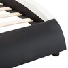 vidaXL Bettgestell mit LED Schwarz und Wei&szlig; Kunstleder 180x200 cm